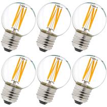Lâmpada LED LiteHistory G16.5 6W 600lm 2700K regulável E26, pacote com 6 Lâmpada LED LiteHistory G16.5 6W 600lm 2700K regulável E26, pacote com 6