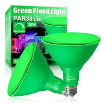 Lâmpada LED LOXYEE PAR38 Flood Green 20W, pacote com 2 unidades, regulável Lâmpada LED LOXYEE PAR38 Flood Green 20W, pacote com 2 unidades, regulável