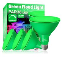 Lâmpada LED LOXYEE PAR38 Flood Green 20W, pacote com 4 unidades, regulável