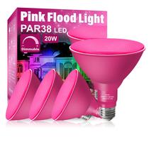 Lâmpada LED LOXYEE PAR38 Flood Pink 20 W (pacote com 4) regulável