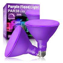 Lâmpada LED LOXYEE PAR38 Flood Purple 20W, pacote com 2 unidades, regulável