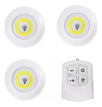 Lampada Led Luminaria Sem Fio Com Controle Remoto Kit C/ 3 Lampada Led Luminaria Sem Fio Com Controle Remoto Kit C/ 3