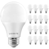 Lâmpada LED LUXRITE A19 11W 1100lm 5000K regulável E26, pacote com 16