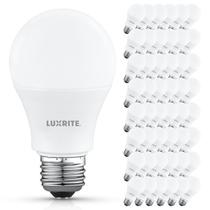 Lâmpada LED Luxrite A19 8W 4000K Cool White E26, pacote com 48