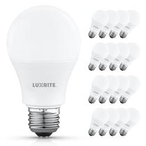 Lâmpada LED LUXRITE A19 8W 800LM 3000K branca macia (pacote com 16)