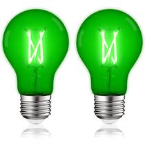 Lâmpada LED LUXRITE A19 Edison Green 4,5 W (equivalente a 60 W), pacote com 2