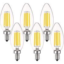 Lâmpada LED LUXRITE Vintage Candelabra 5W 550lm 3500K E12 (pacote com 6)