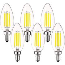 Lâmpada LED LUXRITE Vintage Candelabra 5W E12 5000K (pacote com 6)