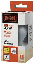 Lâmpada LED Luz Amarela Bulbo 15W 3000K Black+Decker 10 pçs