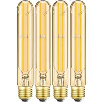 Lâmpada LED LVYE T10 regulável 6W 2700K E26 600lm 120V, pacote com 4 Lâmpada LED LVYE T10 regulável 6W 2700K E26 600lm 120V, pacote com 4