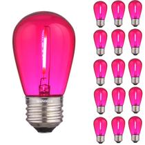 Lâmpada LED MAINDECO S14 Replacement E26 Base, pacote com 15 unidades, rosa Lâmpada LED MAINDECO S14 Replacement E26 Base, pacote com 15 unidades, rosa