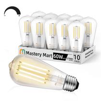 Lâmpada LED MASTERY MART Vintage Edison E26 5,5 W 2700 K, pacote com 10 Lâmpada LED MASTERY MART Vintage Edison E26 5,5 W 2700 K, pacote com 10