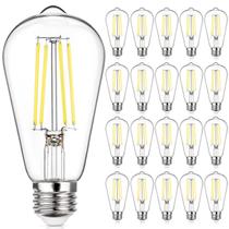 Lâmpada LED MaxVolador Vintage Edison ST58 6W 5000K 850 lm, pacote com 20