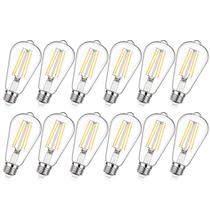Lâmpada LED MaxVolador Vintage Edison ST58 6W 850lm 3000K, pacote com 12