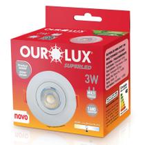 Lâmpada Led Mini Spot Branco Redondo 3W Luz Neutra 4000K - Ourolux