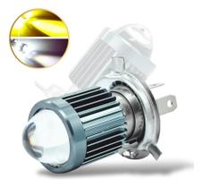 Lâmpada Led Moto H4 Ba20D 6500K Olho De Peixe Alta Potência