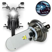 Lâmpada Led Moto Honda Yamaha Suzuki H4 6500k Super Branca