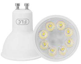 Lâmpada Led Mr16 3W Frio 6500K Bivolt Com Soquete Gu10