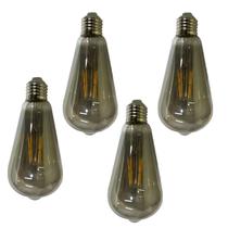 Lampada Led Multi Filamento Kit 4 Uni 30W Iluminaçao Casa Quarto Sala Varanda Garagem Ambiente Luz Branco Quente