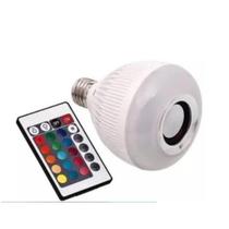 Lâmpada LED Musical Bluetooth OEM 3W RMS com Controle Remoto RGB Branco