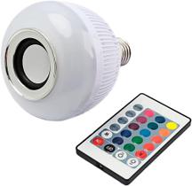 Lâmpada Led MUSICAL Bluetooth RGB com controle remoto