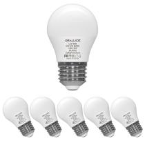 Lâmpada LED ORALUCE A15 5W 6500K 450lm E26, não regulável, pacote com 6 Lâmpada LED ORALUCE A15 5W 6500K 450lm E26, não regulável, pacote com 6