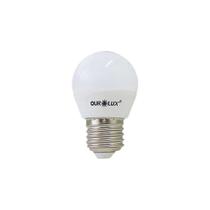 Lâmpada Led Ouro Lux Bolinha 4W E27 Bivolt 6500K Luz Branca