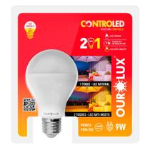 Lâmpada LED Ourolux Inteligente Controled 2 Steps Anti-inseto 9W e27 6500K Luz Branca Fria