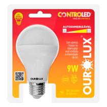 Lâmpada LED Ourolux Inteligente Controled Auto-dimerizável 9W e27 2700K Branco Quente