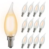 Lâmpada LED Owilukie Chandelier Frosted 4W (40W Equiv) E12 2700K
