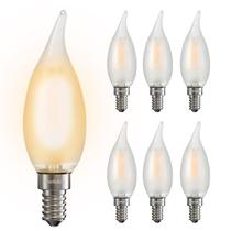 Lâmpada LED Owilukie Chandelier Frosted 4W (40W Equiv) E12 2700K