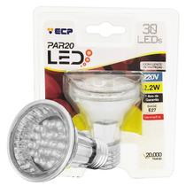 Lâmpada Led Par 20 2W E27 220V Chuveirinho 30 LedS Vermelha