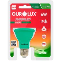 Lampada Led Par 20 Bivolt 06 Watts Verde IP65 - OUROLUX