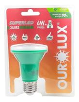 Lâmpada led par20 6w biv verde - Ourolux