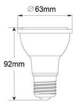 Lâmpada Led PAR20 Galaxy 7W E-27 Bivolt 6500K - 2 Unidades - Galaxy led