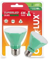 Lâmpada LED Par20 Ourolux 6w Base E27 Cor da Luz Verde Bivolt