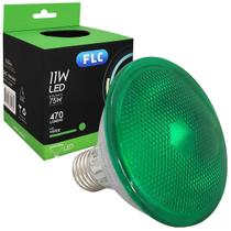 Lâmpada Led Par30 11w Bivolt Luz Verde E27 IP65 FLC