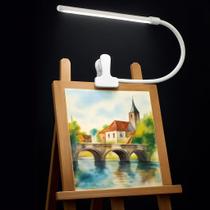 Lâmpada LED para cavalete LytLStrox USB com presilha, 3 modos, 10 níveis