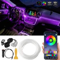 Lâmpada LED para interior de carro MAODANER 5 em 1 RGB 6m de fibra óptica