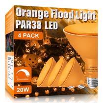 Lâmpada LED para inundação Gonhom PAR38 20W (pacote com 4) laranja