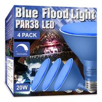 Lâmpada LED para inundação Gonhom PAR38 Blue 20W (pacote com 4) Lâmpada LED para inundação Gonhom PAR38 Blue 20W (pacote com 4)