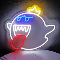 Lâmpada LED para jogos Neon Sign JOSEBRU King Boo Ghost 34x32 cm