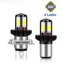 Lâmpada LED Para Moto 6000K Branca 4000LM BA20D H6 H4 Farol Alto E Baixo 12V Lâmpada LED Para Moto 6000K Branca 4000LM BA20D H6 H4 Farol Alto E Baixo 12V