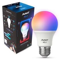 Lampada Led Pera Smart Inteligente 10w RGB Colorido E27 110v/220v Ip20 Branco Cod: 290028177 Avant Neo