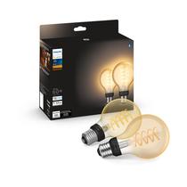 Lâmpada LED Philips Hue Smart 9W G25 Filament, pacote com 2 unidades 550LM E26