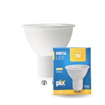 Lâmpada Led Pix Dicroica Mr16 7w Bivolt 2700k Luz Quente Lâmpada Led Pix Dicroica Mr16 7w Bivolt 2700k Luz Quente
