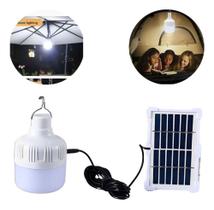 Lâmpada Led Placa Solar De Emergência Recarregável Bateria Camping Barraca Acampamento - Luatek