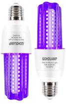 Lâmpada LED preta GOHDLAMP 15W UVA 395-400nm E26 120V - pacote com 2 Lâmpada LED preta GOHDLAMP 15W UVA 395-400nm E26 120V - pacote com 2