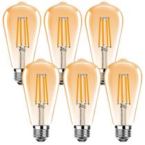 Lâmpada LED ProCrus ST19 Vintage 2,5 W E26 2500K branca quente, pacote com 6