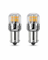 Lampada led ray-x base 1156 1 polo 16 leds ambar
